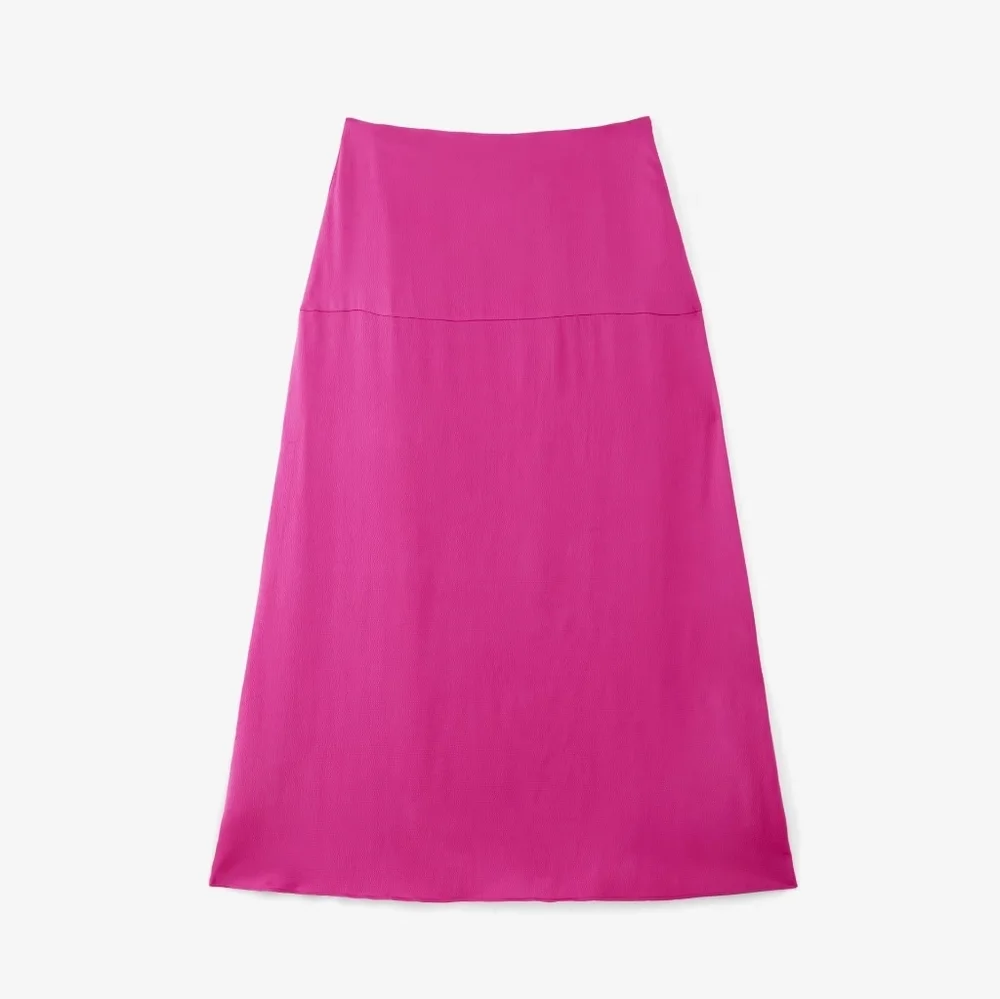 Everlane Hammered Textured Satin Slip Skirt Size 10
